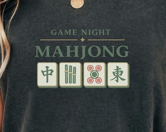 Mahjong Game Night Comfort Colors Shirt, Mahjongg Tile Game Tee, Gift for Mahjong Lover, Game Night Outfit, Mah Jongg Social Club Tshirt