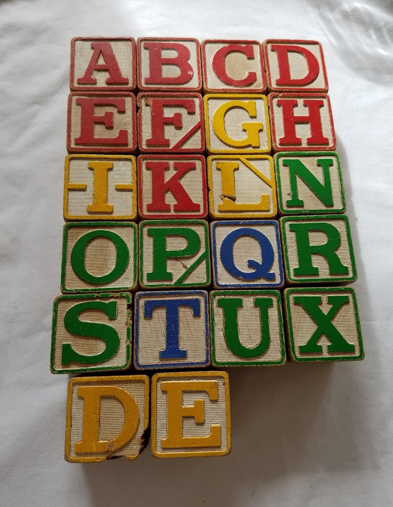 22 Vintage Children S Wooden Building Blocks