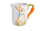 Easter Bunny Pitcher with Carrot Handle Easter Table Decor
