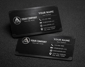 Premium Laser Engraved Metal Business Cards – Rigid, Non-Bend Custom Cards 50 Count