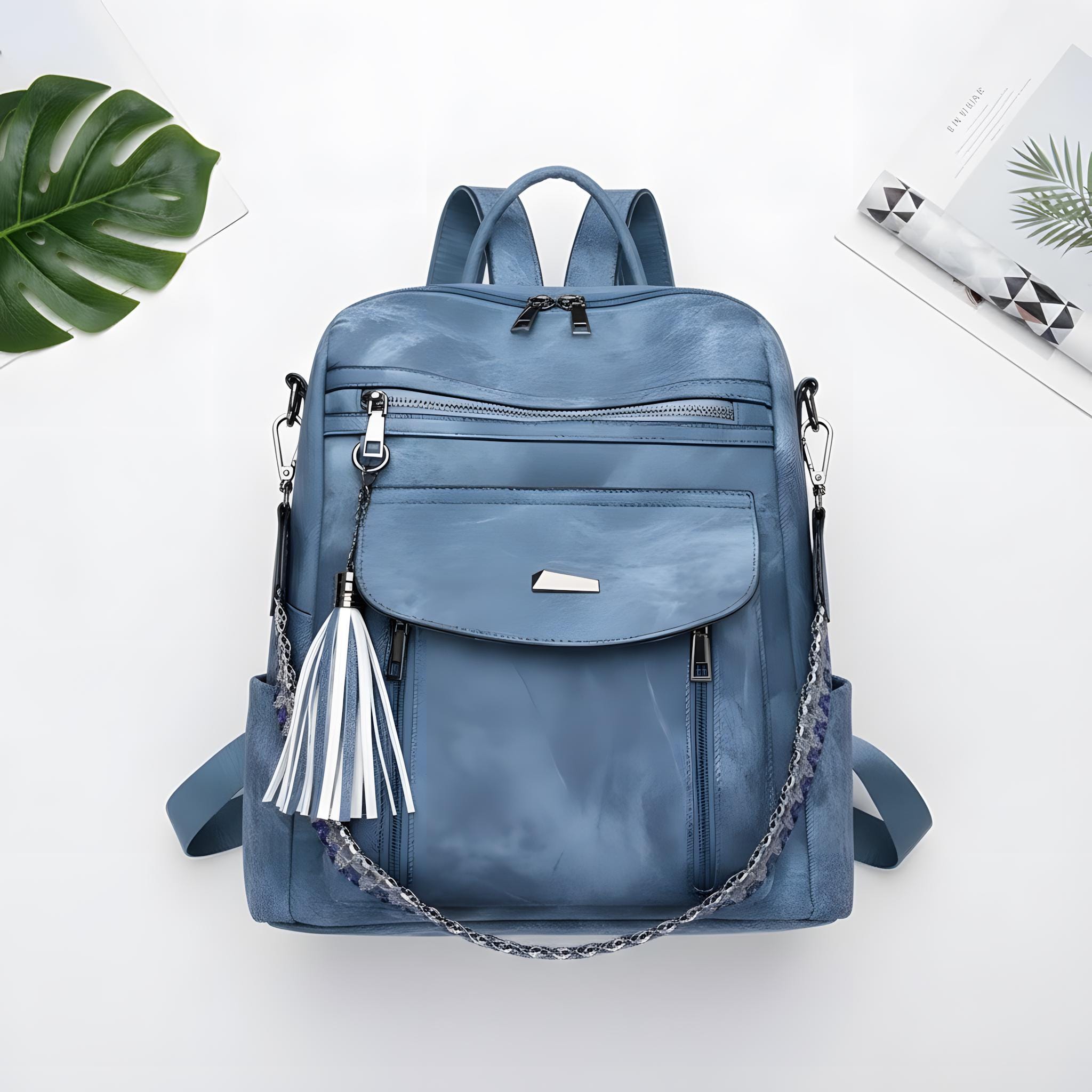 Anti Theft Leather Backpack Women - Etsy