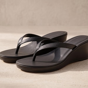 Black Thong Platform Sandals - Etsy