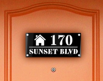 Number Sign Acrylic Address Plaque Modern Custom House Numbers VWAQ NAS14