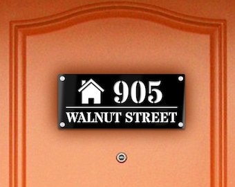Number Sign Acrylic Address Plaque Modern Custom House Numbers VWAQ NAS13
