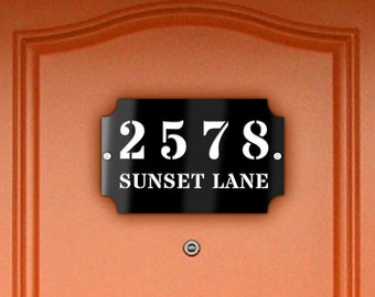 Acrylic Address Plaque Modern House Numbers Custom Sign Number VWAQ NAS09