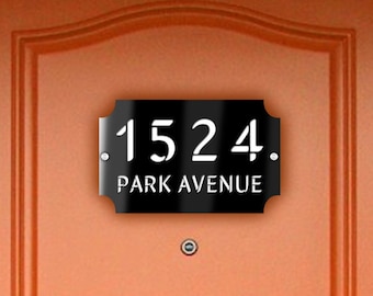 Custom House Number Sign Acrylic Address Plaque Modern Numbers VWAQ NAS10