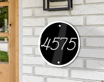 Custom Acrylic Numbers Modern House Number Address Plaque Sign VWAQ NAS02
