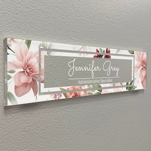 Acrylic Sign Office Door Name Plate for Desk Decor Aesthetic (VWAQ-WACS1)