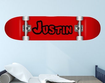 Custom Name Decal - Skateboard Sticker - Peel and Stick Skate Decor - VWAQ-SK1