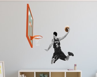 Personalized Basketball Player Wall Decal Custom Name Sports - VWAQ - HOL60