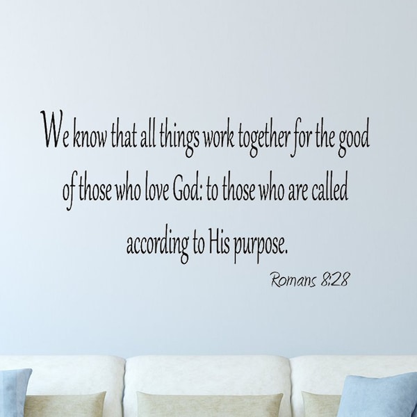 All things work together wall decal etsy