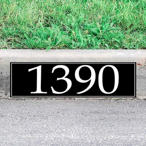 Curb Address Sticker Custom Curbside Street Number Decal Decor - VWAQ - PCCD21