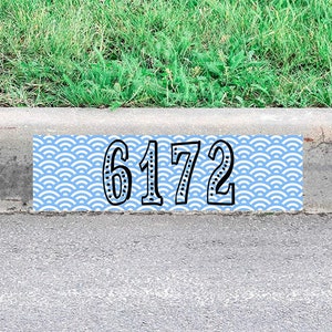 Personalized Curbside Street Number Sticker Custom Curb Address Decal Vinyl Home Decor - VWAQ - PCCD13