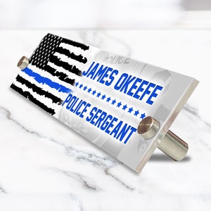 Police Academy Graduation Gifts Law Enforcement Officer Cop Desk Door Name Plate (VWAQ-WACS89)