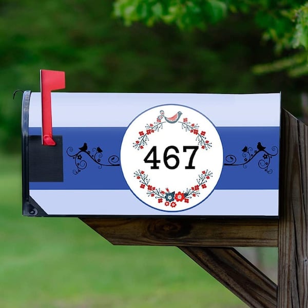 Custom Address Mailbox Magnet - Personalized Floral Mailbox Covers Magnetic - VWAQ PMBM12