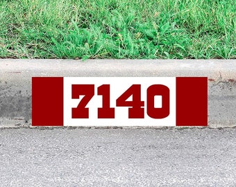 Custom Curbside Numbers Decal Personalized Curb Street Address Sticker Home Decor - VWAQ - PCCD12