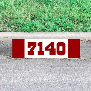 Custom Curbside Numbers Decal Personalized Curb Street Address Sticker Home Decor - VWAQ - PCCD12
