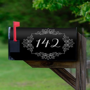 Custom Address Mailbox Magnet - Personalized Floral Mailbox Covers Magnetic - VWAQ PMBM13