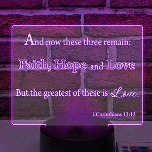 Dorm Decor For College Girls Christian Bible Verse Led Light Baptism Gift Study - VWAQ BACR73
