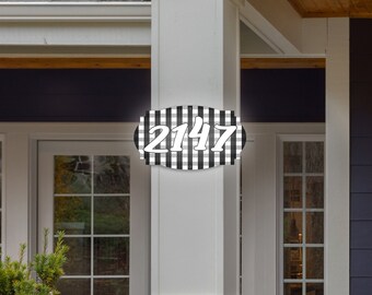 Adresnummerbord | Aluminium huisnummerbord | Adresbordje voor huis | Aangepast bord | Metalen huisplaquette - VWAQ-AS3S9 verticaal