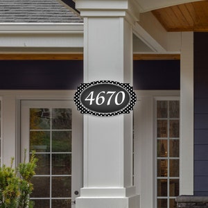 Address Numbers Sign | Aluminum House Number Sign | Address Sign for House | Custom Sign | Metal House Plaque | VWAQ-AS3S10 Vertical