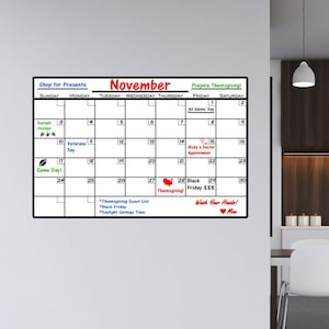 RoomMates Doodle Dry Erase Calendar Peel & Stick Giant Wall Decal