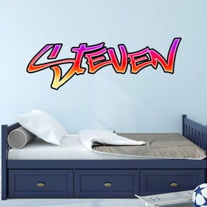 Graffiti Wall Decals Custom Name - Hip Hop Stickers Personalized Kids Decor - VWAQ GN35