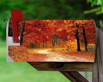 VWAQ Autumn Forest Magnetic Mailbox Covers Fall Seasonal Decorative Mailbox Wraps - MBM36