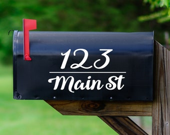 Modern Mailbox House Numbers - Mailbox Decals Vinyl Lettering - Custom Vinyl Decal Home Decor (VWAQ TTC21)