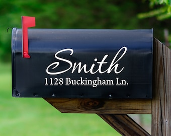 Custom Mailbox Decals Street Numbers Address - Front / 1-Sided / 2-Sided Options - VWAQ CMB1