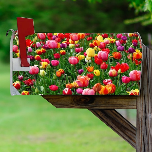 Spring Daisy Magnetic Mailbox Cover - Floral Standard Size Mailbox Wrap 6.5x19 Inches, Fade Resistant Outdoor Decor - View #14