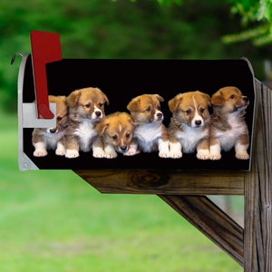 Puppy Mailbox Covers Magnetic - Dogs Mailbox Wraps Decor - VWAQ MBM13