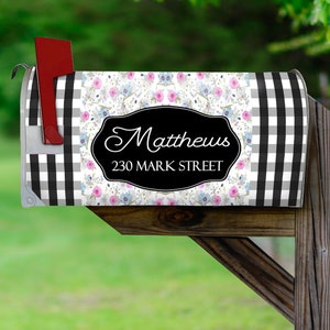 Customized Magnetic Mailbox Cover Floral - Personalized Address Mailbox Summer Decor - VWAQ PMBM10