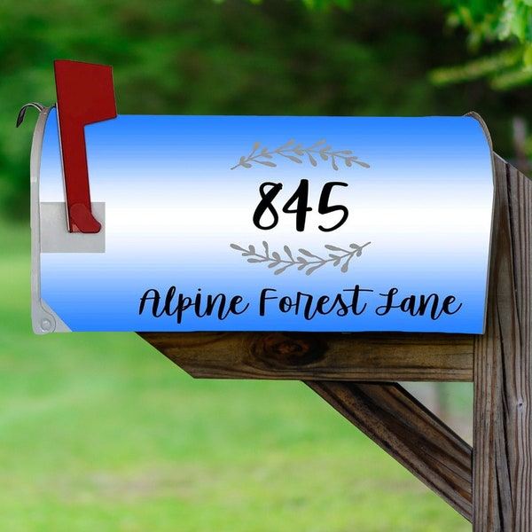 Customized Mailbox Address Magnetic Cover - Plain Personalized Mailbox Decor - VWAQ PMBM5