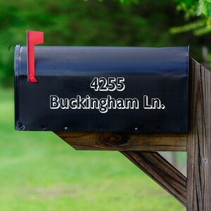 Modern Mailbox House Numbers - Mailbox Decals Vinyl Lettering - Custom Vinyl Decal Home Decor (VWAQ CMB6)