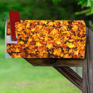 Leaves Mailbox Covers Magnetic Fall Autumn Forest Decorative Mailbox Wraps - VWAQ MBM35