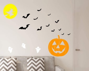 Halloween Wall Decals Removable Vinyl Stickers Spooky Decor - VWAQ V1