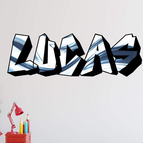VWAQ Custom Graffiti Name Wall Decal Sticker - Personalized Kids Room Decor, Hip Hop Style, Multiple Sizes & Colors - View #6