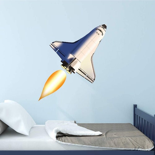 Rocket Ship Vinyl Decal Etsy