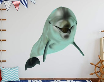 Muurstickers dolfijn Sea Life kinderkamer stickerdecor - VWQ NA07