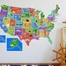 US Map Wall Decal United States of America Sticker Peel and | Etsy US Map Wall Decal United States of America Sticker Peel and | Etsy