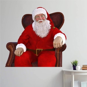 Santa Claus Wall Decal Christmas Vinyl Sticker - VWAQ FWP6