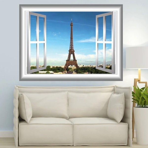 Eiffel Tower Wall Decal Paris Wall Art - VWAQ GJ01