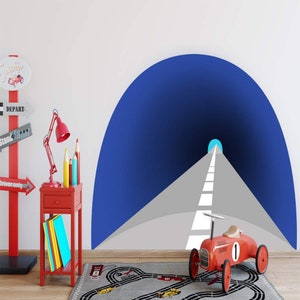 Sticker mural tunnel dessin animé - Déco amusante pour chambre d'enfant autocollante - VWAQ HOL42