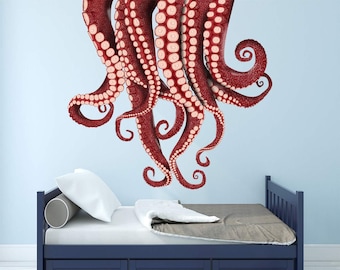 Kraken Wall Sticker - Vinyl Octopus Tentacles Decal - Sea Monster Decorations - NA05
