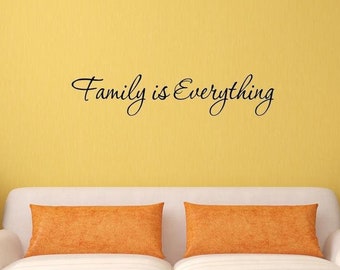 Family is Everything Wall Decal Quotes Family Home Decor Vinyl VWAQ Wall Decals