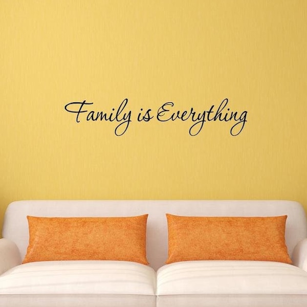 Family is Everything Wall Decal Quotes Family Home Decor Vinyl VWAQ Wall Decals