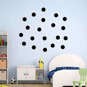 Polka Dot Wall Decals, Modern Wall Stickers, Nursery Decor, Kids Room Wall Art, Peel & Stick Circles (VWAQ)