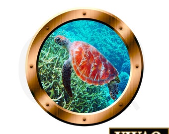 Wall Art Porthole Stickers Nature Window Clings Cruise Ship Etsy