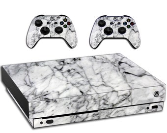 Cover// Wrap for Microsoft Xbox One S Xbox One S White Marble Console Skin